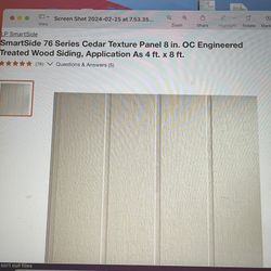 SmartSide Siding 4ftx8ft