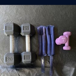 Dumbbells And Workout Sand Bags 