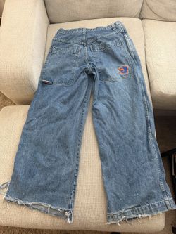 Vintage JNCO Twin Cannon 26 Wide Leg Jeans – Light Wash (W34 L32)