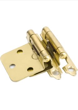 20 Sets Brushed Brass Flush Mount Cabinet Hinges