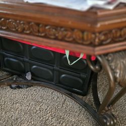 Wood And Metal Coffee Table 