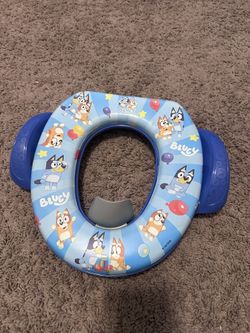 Bluey-themed potty training seat with handles