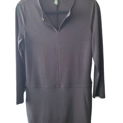 Lauren Ralph Lauren Long Sleeve Tunic Top Color Black Size M