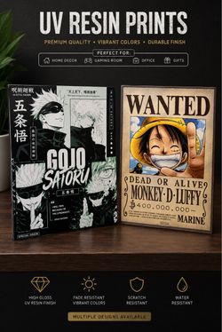 Anime UV Resin Print Wall Art Panels