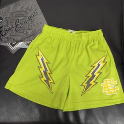 Eric Emanuel Shorts Lime Green/ Yellow Bolt Size Large