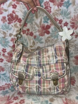Coach Poppy Daisy Madras Tartan Plaid