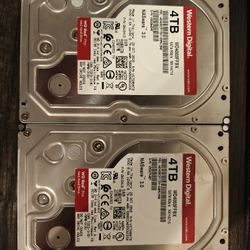 Two WD 4tb NAS Hard Drives
