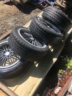 BBS 18x8 5.100mm five lug tires rims good
