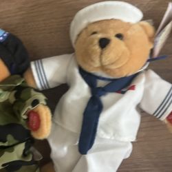 New Chantilly Lace Navy Bear Doll needs batteries