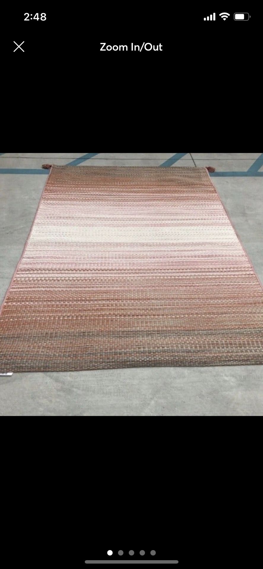 7' x 10' 7x10 Opalhouse Warm Ombre Outdoor Rug Carpet Target Brand Pink Salmon