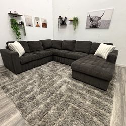 Gray Sleeper Sectional Couch - Free Delivery 