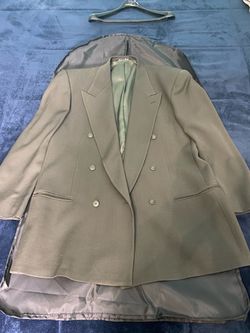 Vintage MANI by Giorgio Armani Double Breasted Blazer Jacket, Made in Italy, 100% Virgin Wool, Holt Renfrew, 6x2 Peak Lapel, 1990s Power Suit Blazer