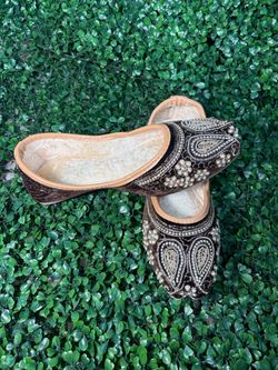 Embroidered Beaded Khussa Flats