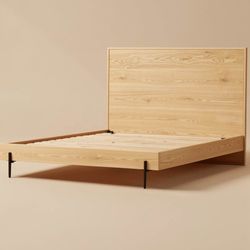 West elm Oak Queen bed