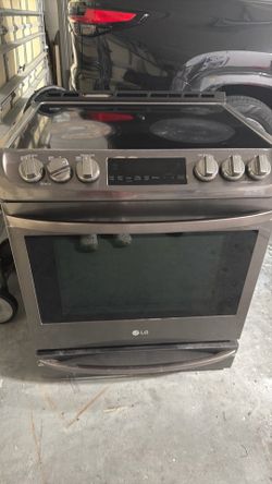 LG Electric Range in Black Stainless Steel