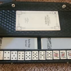 Vintage 1927 Clark Auction Bridge Tiles Set with Tiles, Tile Racks, & Box USA
