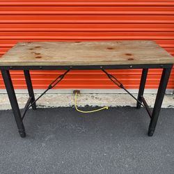 #46 Steve Silver Jersey Industrial Console Table Antique Tobacco Brown