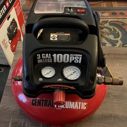 3 gal. 1/3 100 PSI Oilless Pancake Air Compressor