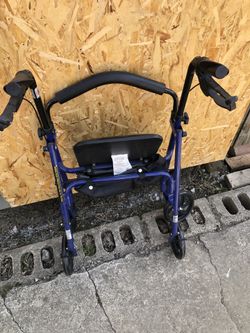 New Wheelchair Rollator Rolling Walker,  Blue  $75. Till December 31 2025