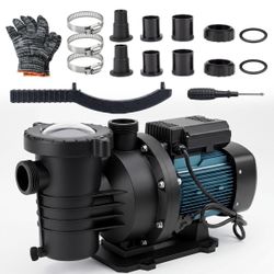 2HP Swimming Pool Pump 5250GPH 110V Self Priming w/ Basket High Flow