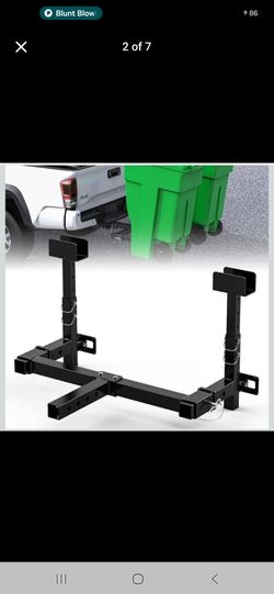 Trash Can Hauler 2-Can Garbage Can Carrier 2-Inch Hitch ATV UTV Tractor