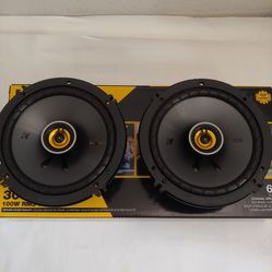 KICKER 1 PAIR 6.5" 2 WAY 300 WATTS CAR SPEAKER
