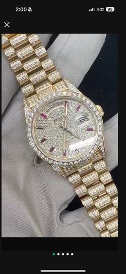 Rolex Date Date President 18k Full Diamonds 