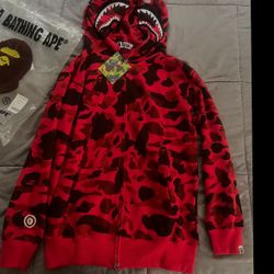 Red Camo X Bape Hoodie