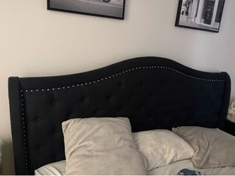 King size black stud headboard and frame must go by Friday