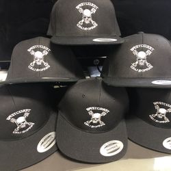 12 Yupoong Snapbacks with your Logo 3D Puff or Flat Custom Embroidery $160 Includes Free Set-Up and Free Digitizing