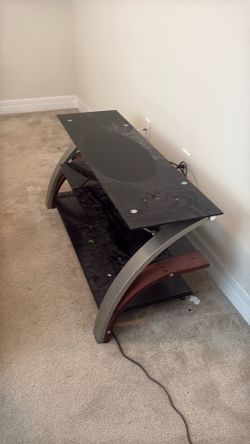 Real glass TV stand
