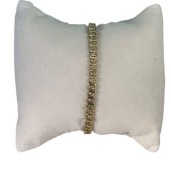14kt Yellow Gold Diamond Tennis Bracelet