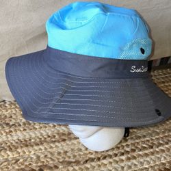 New Sun Shade  light blue kids boys child sun summer beach poly hat OS