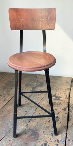Vintage Style Industrial Counter Stool / Work Chair