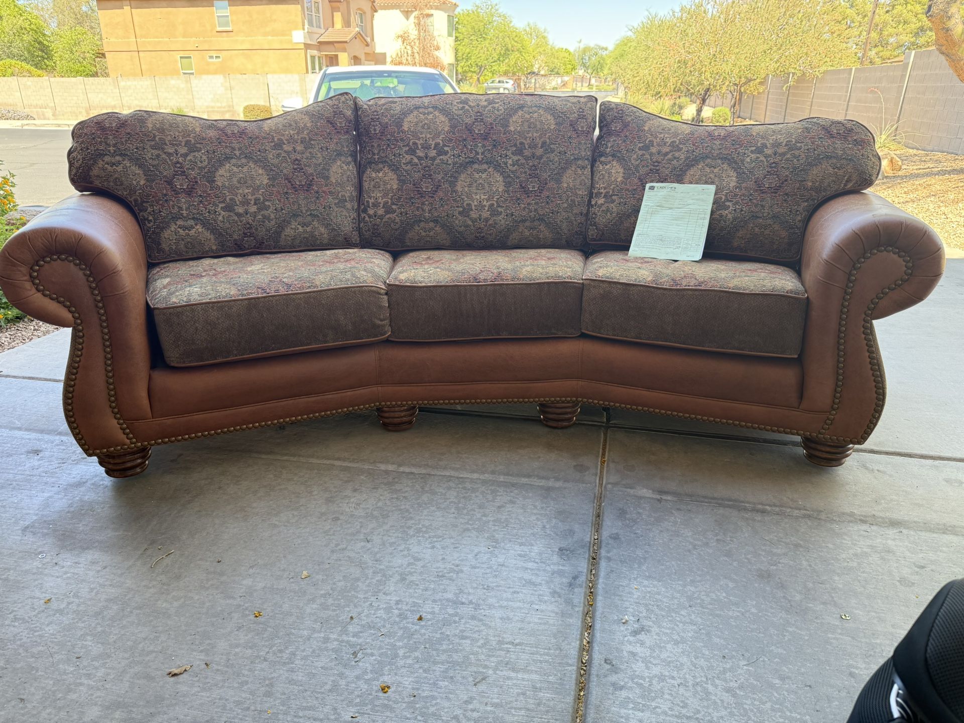 Brown Leather Sofa