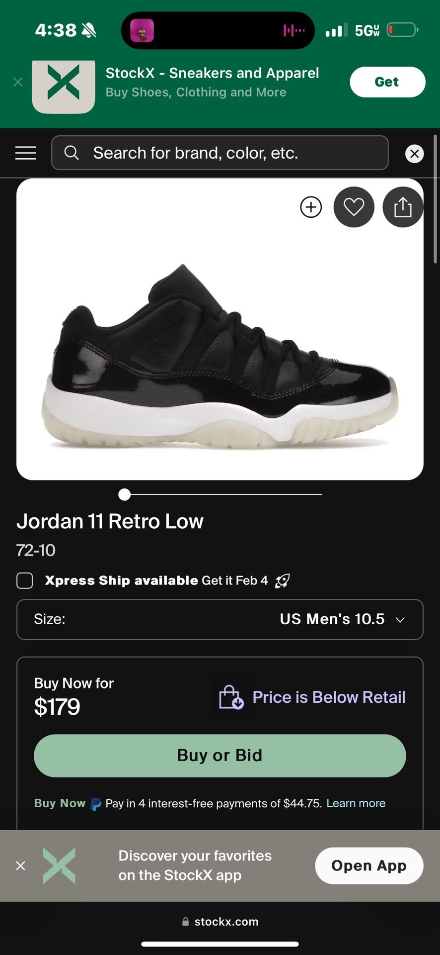 Jordan 11 Low 72-10