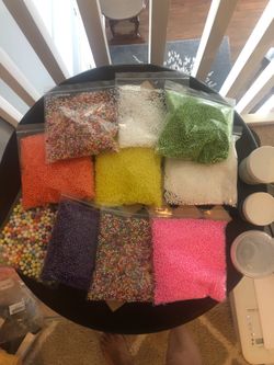Foam beads for slime crafts