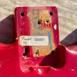 🇺🇸1980 Fender American Lead I II III Guitar Body - Transparent Wine Red - MIA USA