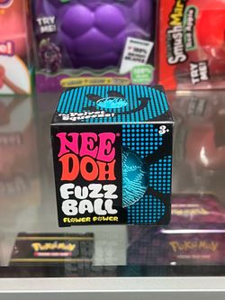 NeeDoh FUZZ BALL In Blue 💙 The Velvet Squeeze! Nee Doh Viral Squish