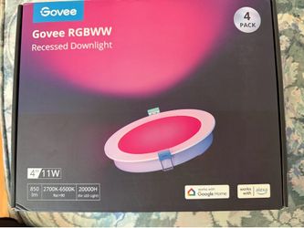 Brand New 4 Pack Govee Smart Recessed Lights 4”