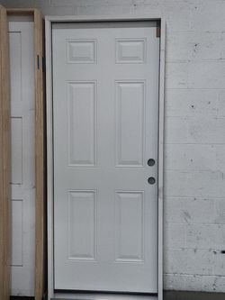 Exterior doors metal 32 x 80 style 6 panel price per each