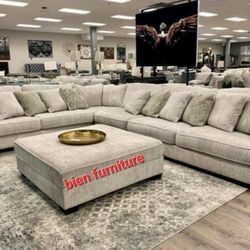 》 Rawcliffe Parchment 4pcs Sectional  《 Pls ASK To Me For A DISCOUNT COUPON 