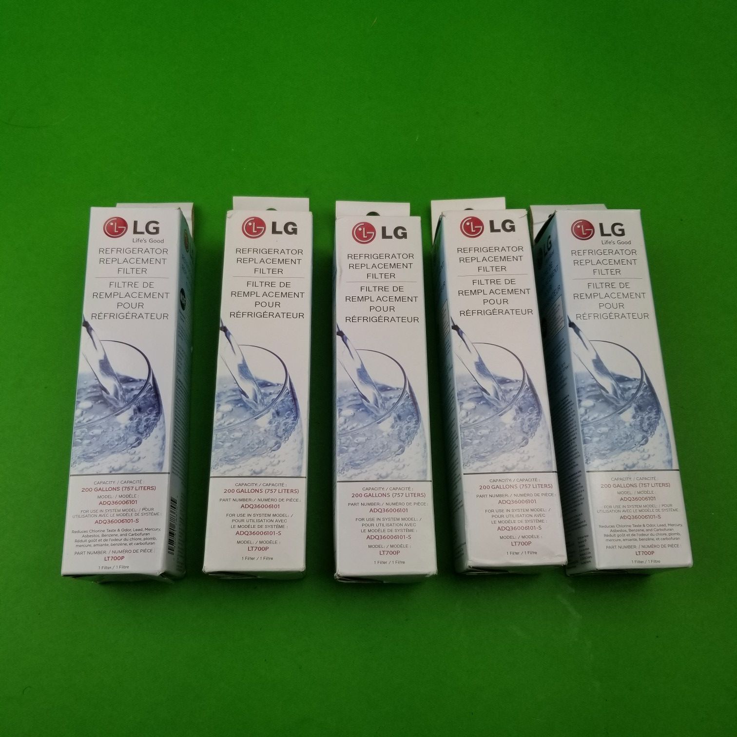 LG LT700P Kenmore 46-9690 ADQ36006101 Refrigerator Water Filter - 5 Pack