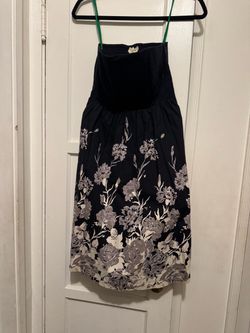Anthropology Viola black strapless dress