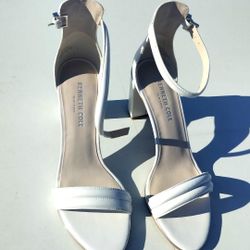 Kenneth Cole Milania White Brook Ankle Strap Open Toe Sandal Dress Shoes
