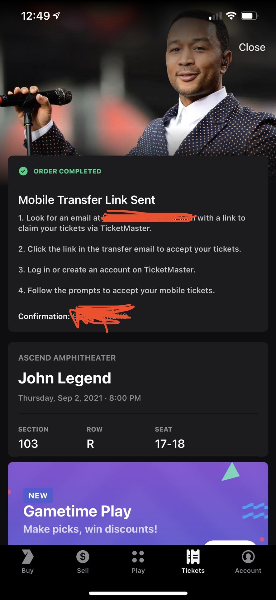 John Legend Concert Tickets 