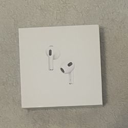 AirPods (3rd Generation), earbuds Bluetooth, sealed - 50% and off has 8 month left on warranty  