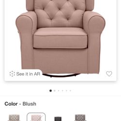 Delta Children Emma Nursery Glider Swivel Rocker Chair (Blush/Pink