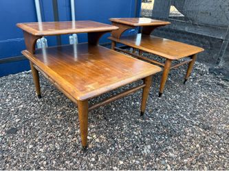 2 Vintage Two-Tiered Lane Altavista Acclaim Series End Table 1960s Pair Set