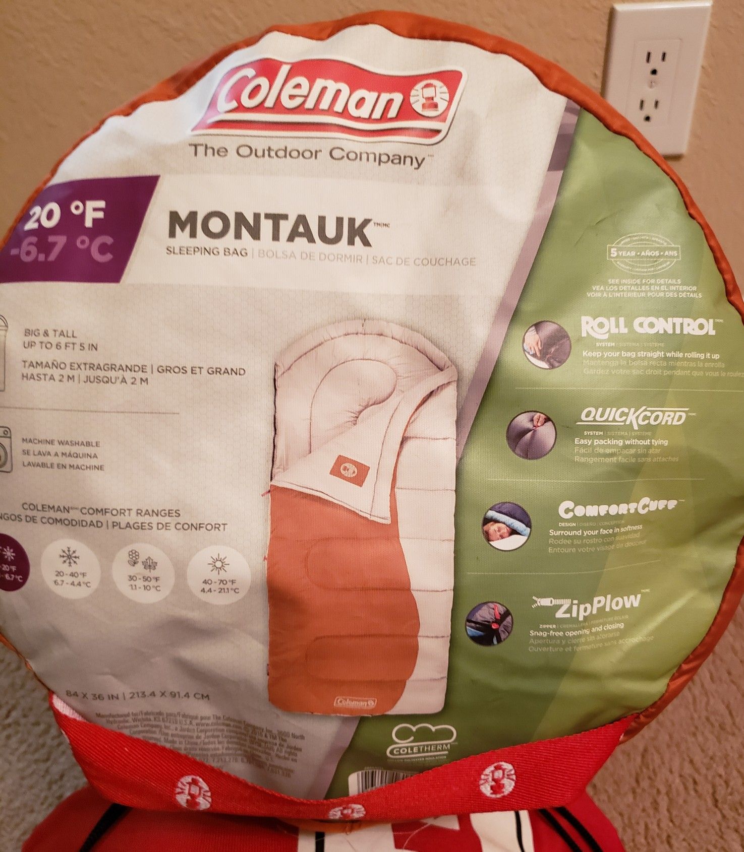 Coleman sleeping bag.